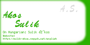akos sulik business card